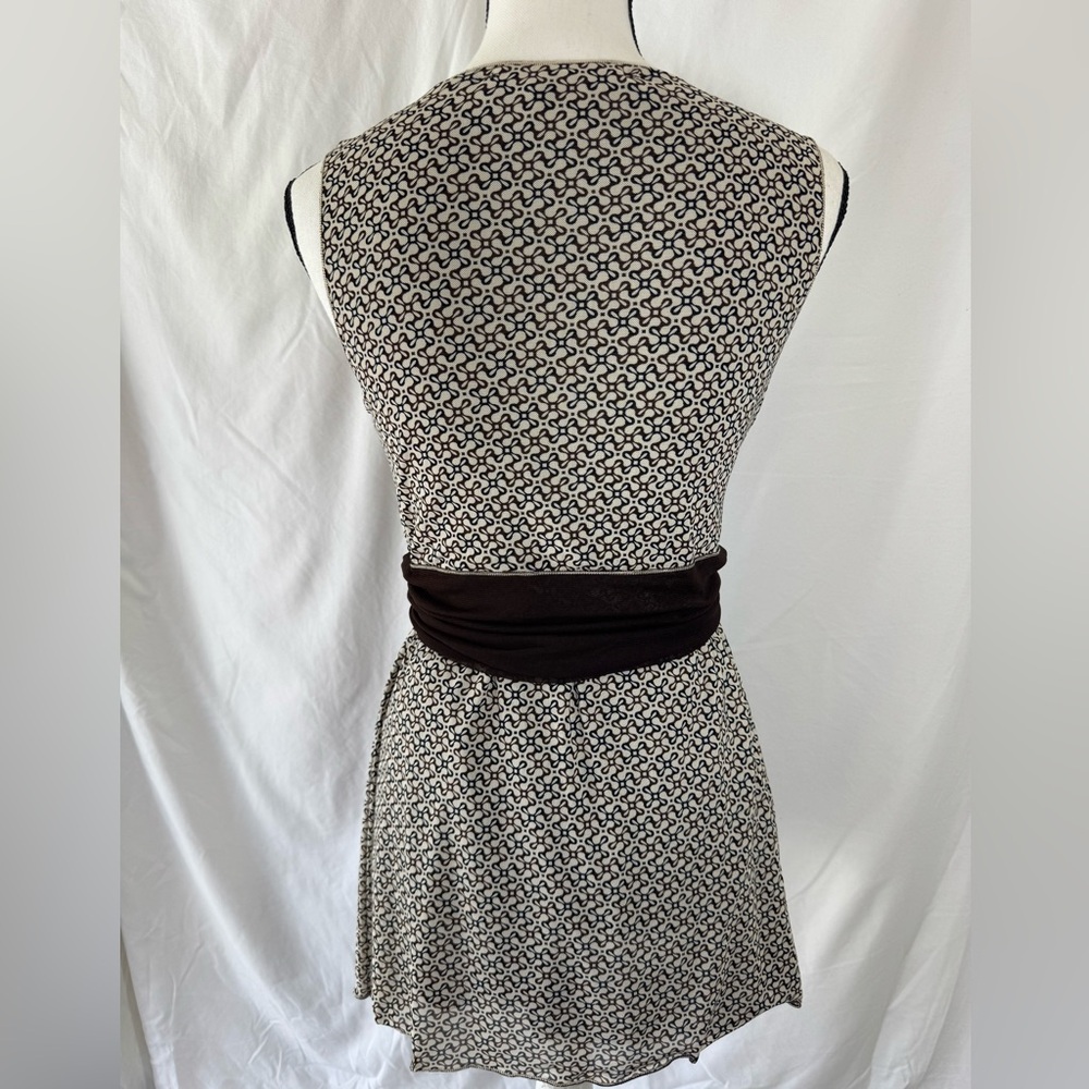 Max Studio Elegant Brown Patterned Empire Waist T… - image 2